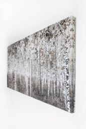 Art for the Home Neutral Watercolour Wood Printed Canvas in Beige - thumbnail 3