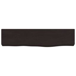 Berkfield Home Wall Shelf Dark Grey 40x10x4 cm Treated Solid Wood Oak - Size: 40 x 10 x 4 cm - thumbnail 3