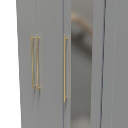 Ready Assembled 2 U Helmsley Tall 5 Door 2 Drawer 1 Mirror Wardrobe (Ready Assembled) in Dark Grey - thumbnail 4