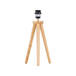 First Choice Lighting Voyage - Light Oak Wooden Tripod Lamp Base in Brown