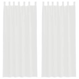 Berkfield Home Voile Curtains with Loops 2 pcs White 140x225 cm