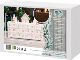 Netagon Battery Powered Wooden Christmas Countdown Advent Calendar in White - thumbnail 4
