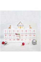 Netagon Battery Powered Wooden Christmas Countdown Advent Calendar in White