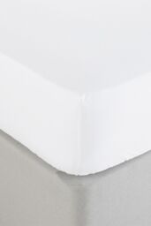 Paoletti Bamboo 200 Thread Count Cotton Blend Fitted Bed Sheet in White - Size: King Fitted