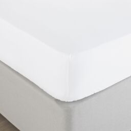 Paoletti Bamboo 200 Thread Count Cotton Blend Fitted Bed Sheet in White - Size: King Fitted - thumbnail 2