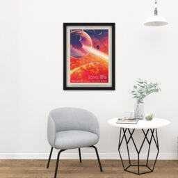 "Artery8 Wall Art Print 55 Cancri E Lava Life NASA Space Tours Travel Large Framed Wall Décor Art in White - Size: W18"" x H24""" - thumbnail 2
