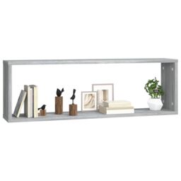 Berkfield Home Wall Cube Shelves 4 pcs Grey Sonoma 80x15x26.5 cm Engineered Wood - thumbnail 3