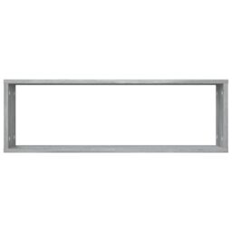 Berkfield Home Wall Cube Shelves 4 pcs Grey Sonoma 80x15x26.5 cm Engineered Wood - thumbnail 6