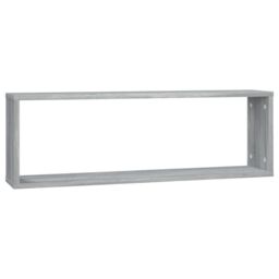 Berkfield Home Wall Cube Shelves 4 pcs Grey Sonoma 80x15x26.5 cm Engineered Wood - thumbnail 5