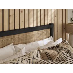 Cheshire Zinc Rattan Bed - Black - Double (135cm) - thumbnail 6