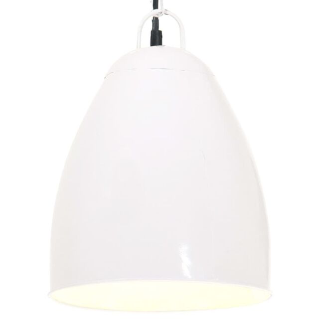 Berkfield Home Industrial Hanging Lamp 25 W White Round 32 cm E27 - image 1