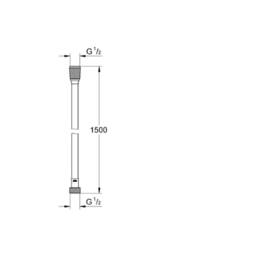 Grohe Shower Hose - Silverflex Smooth 1500 mm - 28364001 - Ideal for Showers in Metallics - thumbnail 2