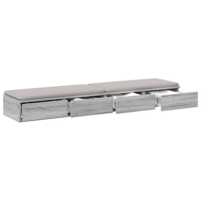 Berkfield Home Modern Bed Drawers - Grey Sonoma, 150 x 36.5 x 16.5 cm, Made of Wood - Size: 150 x 36.5 x 16.5 cm - image 1