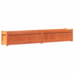 Berkfield Home Garden Planter Wax Brown 180x31x31 cm Solid Wood Pine - Size: 180 x 31 x 31 cm - thumbnail 2