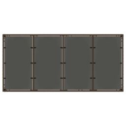 Berkfield Home Garden Table with Glass Top Brown 190x90x75 cm Poly Rattan - Size: 190 x 90 x 75 cm - thumbnail 7