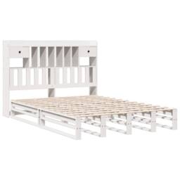 Berkfield Home Bookcase Bed without Mattress White 140x190 cm Solid Wood Pine - thumbnail 3