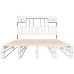 Berkfield Home Bookcase Bed without Mattress White 140x190 cm Solid Wood Pine - thumbnail 4