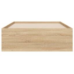Berkfield Home Bed Frame w/Drawers Frame Sonoma Oak 75x190 cm Small Single in Tan - thumbnail 6