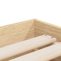 Berkfield Home Bed Frame w/Drawers Frame Sonoma Oak 75x190 cm Small Single in Tan - thumbnail 9