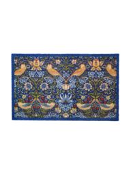 Artsy Mats William Morris Strawberry Thief Indoor Washable Doormat 80x50cm in Blue - Size: 50 cm x 80 cm - thumbnail 4