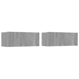 Berkfield Home 4 Piece TV Cabinet Set Grey Sonoma Engineered Wood - thumbnail 3