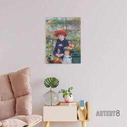 "Artery8 Renoir Two Sisters On The Terrace Canvas Wall Art Print - Size: W18"" x H24""" - thumbnail 3