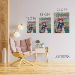 "Artery8 Renoir Two Sisters On The Terrace Canvas Wall Art Print - Size: W18"" x H24""" - thumbnail 4