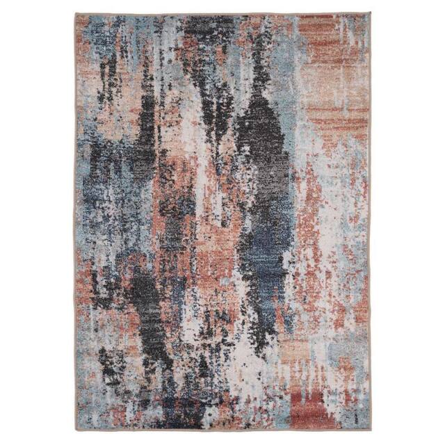 Kukoon Blue Grey Distressed Soft Pile Living Room Area Rug Bedroom Floor Mat - Size: 160 cm x 230 cm - image 1