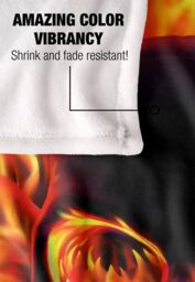 JQ Licensing Royce Mcclure Flaming Skull Silky Touch Super Soft Throw Blanket 152 X 127 cm in White - thumbnail 4