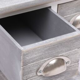 Berkfield Home Side Table Grey 40x40x40 cm Paulownia Wood - Size: 40 x 40 x 40 cm - thumbnail 6