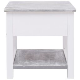 Berkfield Home Side Table Grey 40x40x40 cm Paulownia Wood - Size: 40 x 40 x 40 cm - thumbnail 3