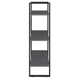 Berkfield Home 3-Tier Book Cabinet Grey 80x30x105 cm Solid Pine Wood - Size: 80 x 30 x 105 cm - thumbnail 6