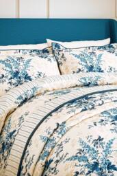 V&A 'Larkspur Meadow' Cotton Duvet Cover Set in Blue - Size: Single - thumbnail 2