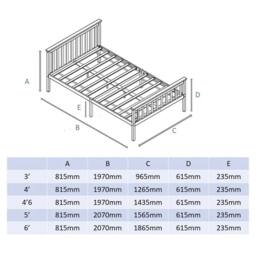 Aspire Bramford Solid Wood Bed Frame & Memory Foam Mattress Set in Natural - Size: King - thumbnail 6