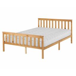 Aspire Bramford Solid Wood Bed Frame & Memory Foam Mattress Set in Natural - Size: King - thumbnail 4