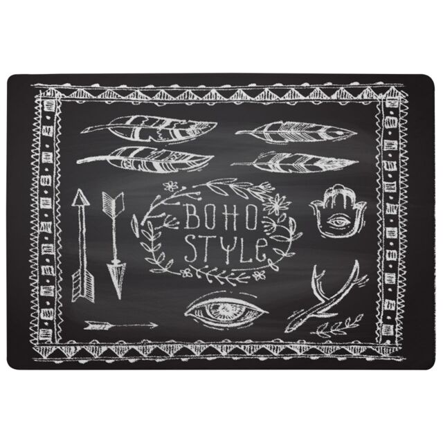 Benjamin Tate Design Boho Style Motivating Phrase Rug in Natural - Size: Large - image 1