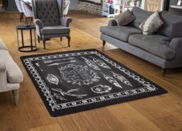 Benjamin Tate Design Boho Style Motivating Phrase Rug in Natural - Size: Large - thumbnail 2