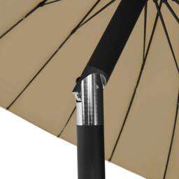 Berkfield Home Outdoor Parasol with Aluminium Pole 270 cm Taupe in Beige - thumbnail 6
