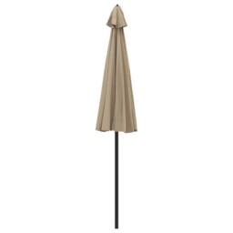 Berkfield Home Outdoor Parasol with Aluminium Pole 270 cm Taupe in Beige - thumbnail 4