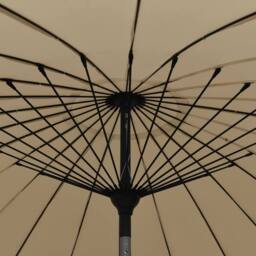 Berkfield Home Outdoor Parasol with Aluminium Pole 270 cm Taupe in Beige - thumbnail 5