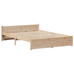 Berkfield Home Beautiful Bed Frame with Headboard without Mattress 120x200 cm in Light Tan - Size: Small Double - thumbnail 5