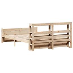 Berkfield Home Beautiful Bed Frame with Headboard without Mattress 120x200 cm in Light Tan - Size: Small Double - thumbnail 8
