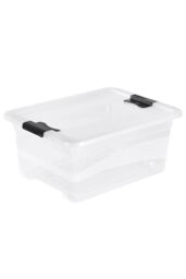 Keeeper Set of 4 Storage Crystal-box 12 Litre with Lid - Transparent in Clear - thumbnail 2