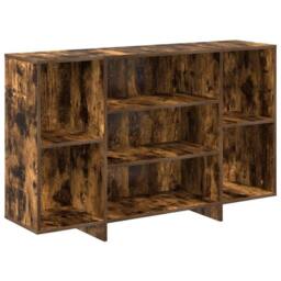 Berkfield Home Sideboard Smoked Oak 120x30x75 cm Engineered Wood in Brown - Size: 120 x 30 x 75 cm - thumbnail 3