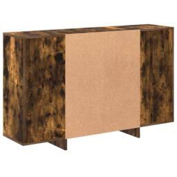 Berkfield Home Sideboard Smoked Oak 120x30x75 cm Engineered Wood in Brown - Size: 120 x 30 x 75 cm - thumbnail 7