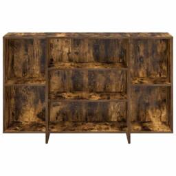 Berkfield Home Sideboard Smoked Oak 120x30x75 cm Engineered Wood in Brown - Size: 120 x 30 x 75 cm - thumbnail 5
