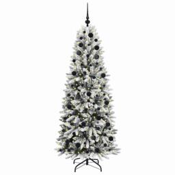Berkfield Home Artificial Christmas Tree with 300 LEDs White 73 x 73 x 180 cm - thumbnail 3