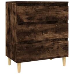 Berkfield Home Sideboard Smoked Oak 60x35x70 cm Engineered Wood in Brown - Size: 60 x 35 x 70 cm - thumbnail 3
