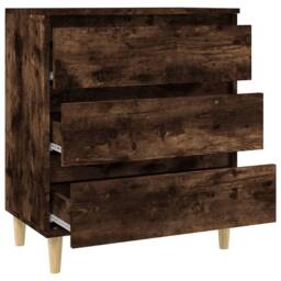Berkfield Home Sideboard Smoked Oak 60x35x70 cm Engineered Wood in Brown - Size: 60 x 35 x 70 cm - thumbnail 7