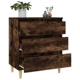 Berkfield Home Sideboard Smoked Oak 60x35x70 cm Engineered Wood in Brown - Size: 60 x 35 x 70 cm - thumbnail 5